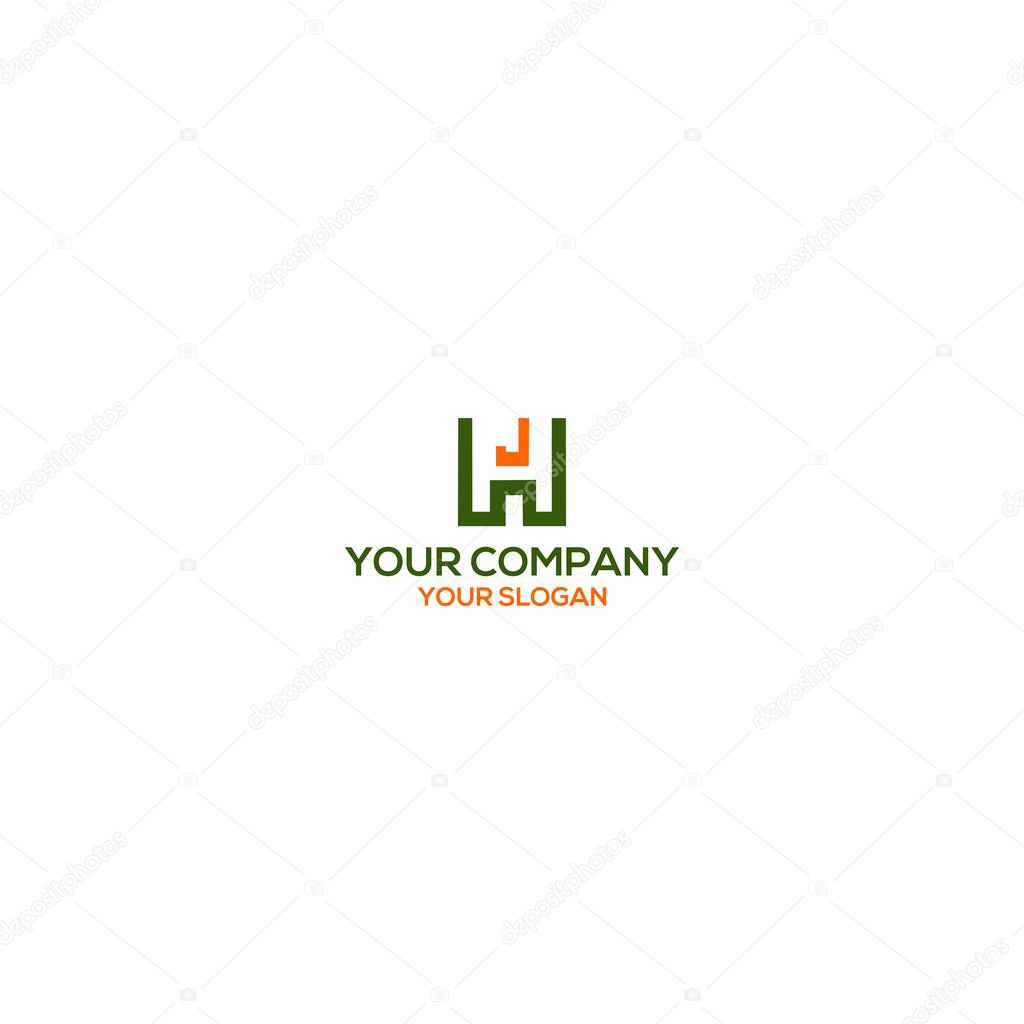 Simple HJ Logo Design Vector