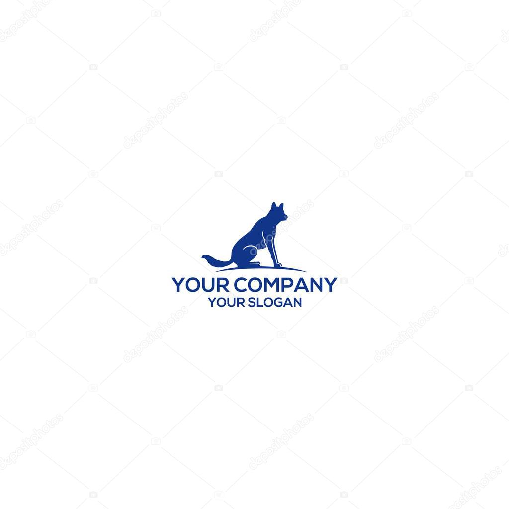 Shepherd Dog Logo Design Vector