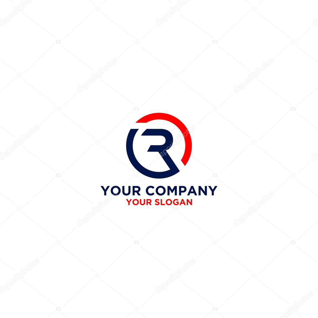 Circle GR Logo Design Vector