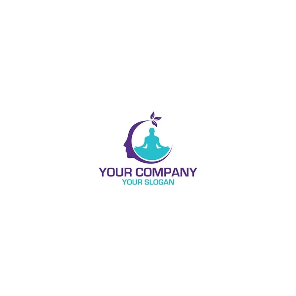 Yoga Cuidados Com Pele Logo Design Vector — Vetor de Stock