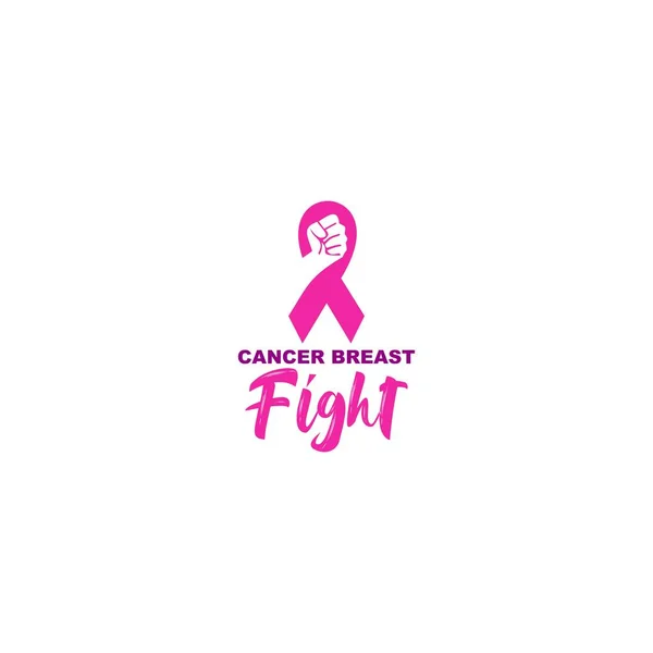 Starker Kampf Gegen Brustkrebs — Stockvektor