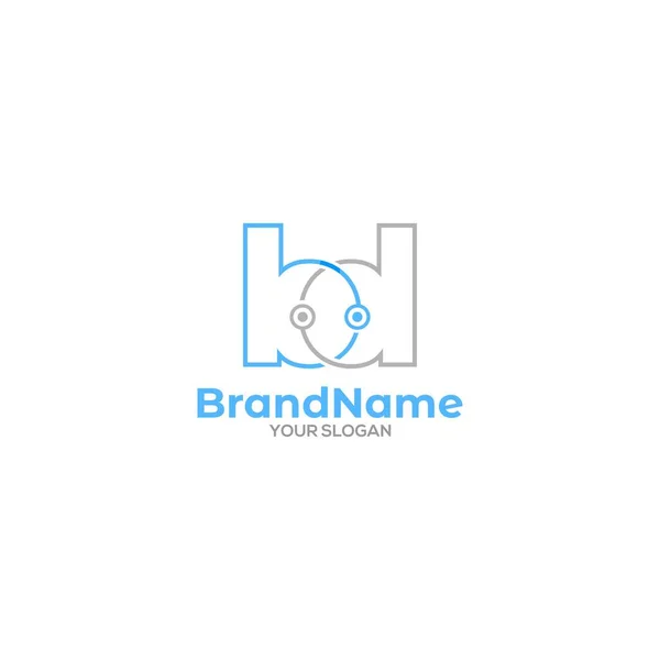 Vettore Progettazione Logo Tech — Vettoriale Stock