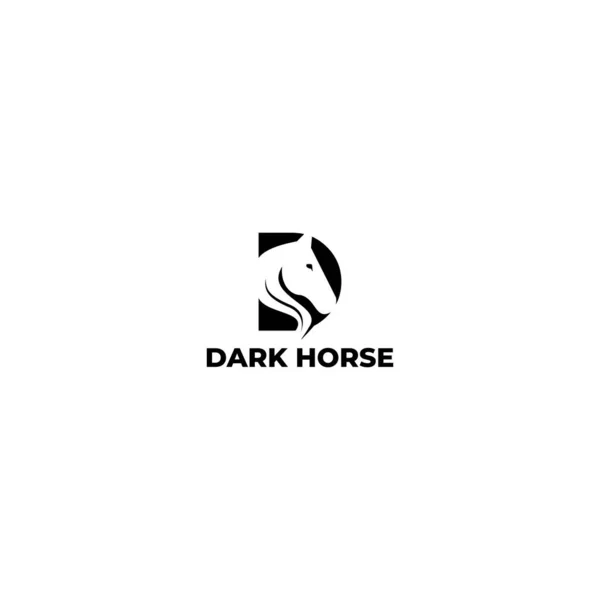 Darkhorse Logo Design Vetor —  Vetores de Stock