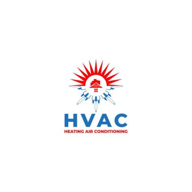 HVAC İnşaat Logo Tasarım Vektörü