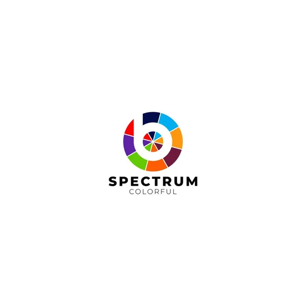 Vector Colorido Del Diseño Del Logotipo Del Espectro — Vector de stock