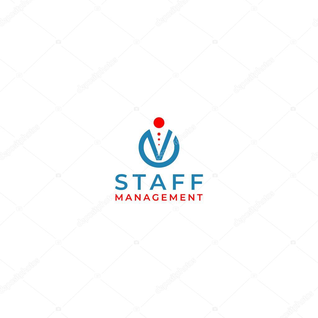 CV Staff Management Logo Design Vector