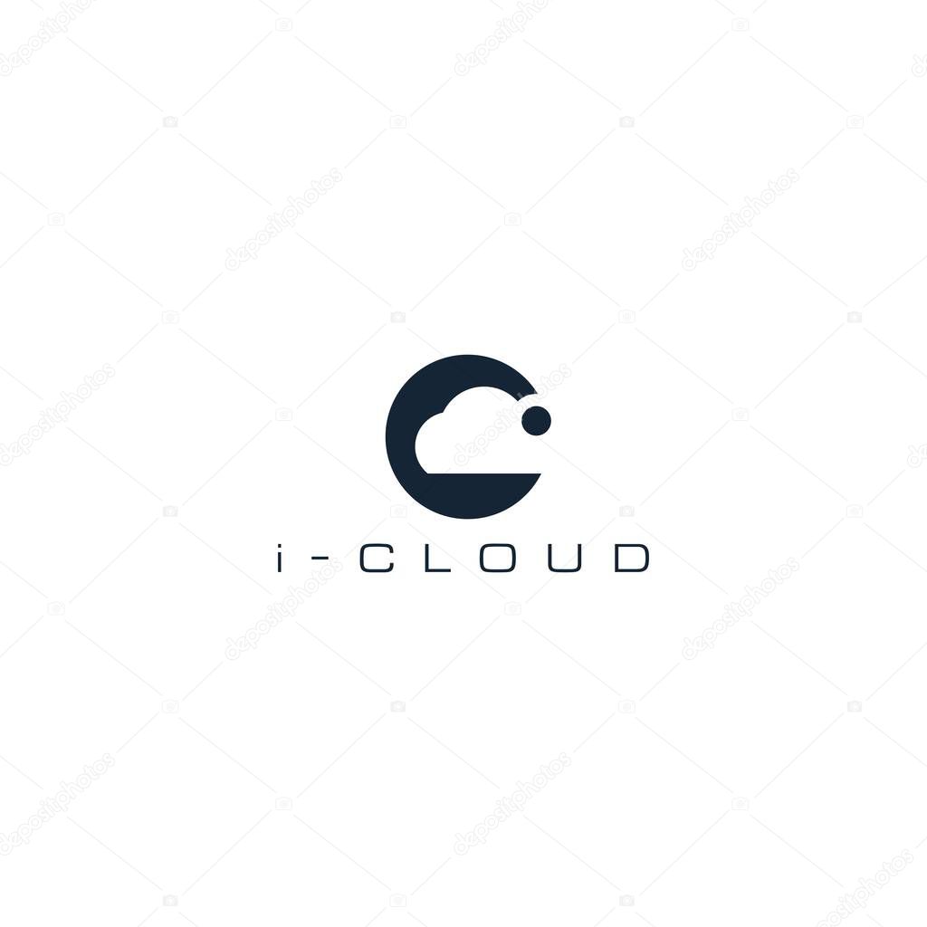 I cloud logo design vector