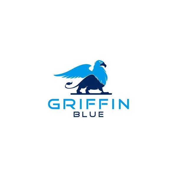 Vecteur Conception Logo Griffin Bleu — Image vectorielle