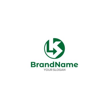 Ok Logo Tasarım Vektörü ile LK Çemberi