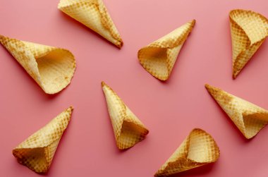 Dondurma gofret koni desen. Üst te. Düz yatıyordu