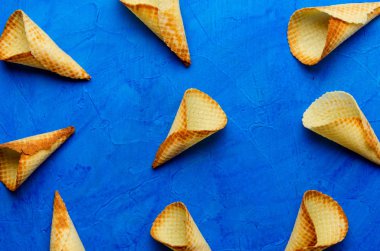 Dondurma gofret koni desen. Üst te. Düz yatıyordu