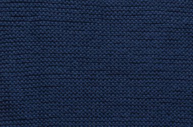 Mavi örme el yapımı yün doku soyut arka plan