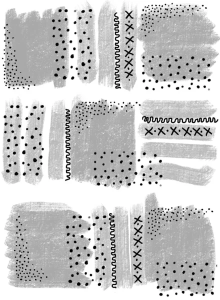 Wzór Kreatywny Doodle Art Nagłówek Różnych Kształtów Tekstur Stylu Memphis — Zdjęcie stockowe