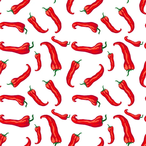 Minta Varrat Nélküli Red Hot Chili Paprika Elszigetelt Fehér Háttér — Stock Fotó