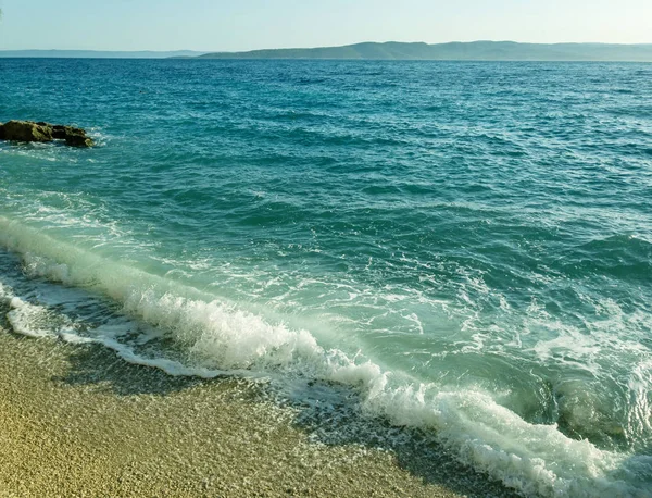 Marine Landscape Adriatic Sea Beautiful Seaside Sandy Coast Can Used — Stock Photo, Image