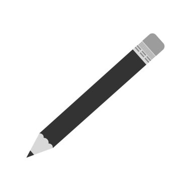 Beyaz arka planda izole edilmiş kauçuklu okul kalemi. Çizgi film stilinde vektör çizimi. Şablon, web, uygulama, markalaşma, reklam, kart, okul için tasarım