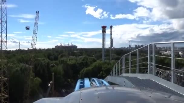 Atrakce Velikolukskij Myasokombinat Park Divo Ostrov Sankt Petersburgu Část Den — Stock video