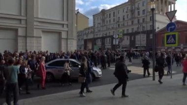 Moskova şehir günü kutlaması 2017, Tverskaya sokak, toplu kutlamalar, sahneler, conserts.