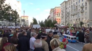 Moskova şehir günü kutlaması 2017, Tverskaya sokak, toplu kutlamalar, sahneler, conserts.