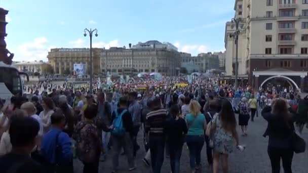 Festa Del Giorno Mosca 2019 Tverskaya 80Esimo Anniversario Vdnh — Video Stock