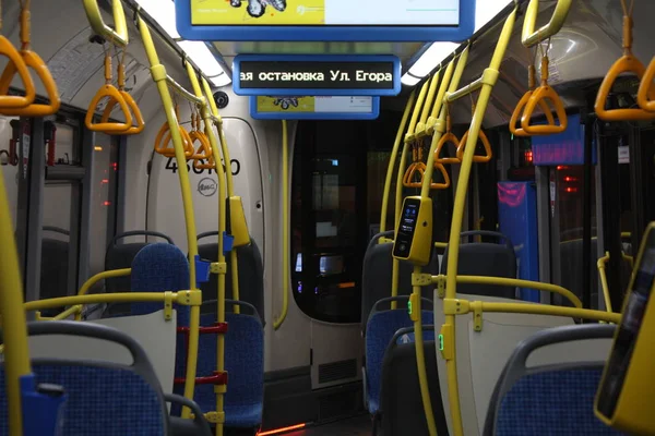 Interior Del Electrobus Liaz 6274 2016 Año Producción 2019 — Foto de Stock