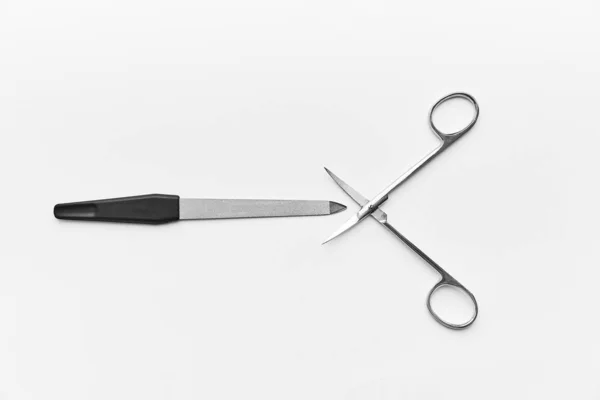 Nożyczki Pilnik Paznokci Manicure Opieka Osobista — Zdjęcie stockowe