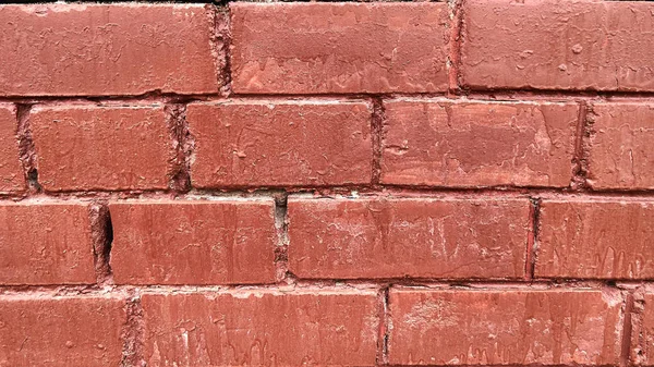 kırmızı tuğla duvar. taş ve beton dokusu. Kırmızı yüzey.
