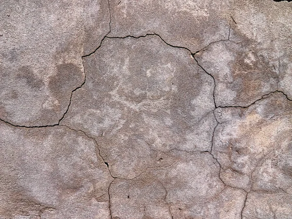 Die Struktur Der Alten Mauer Rissiger Putz Unebene Oberfläche — Stockfoto