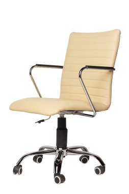 Beyaz ofis koltuk beyaz arka plan izole