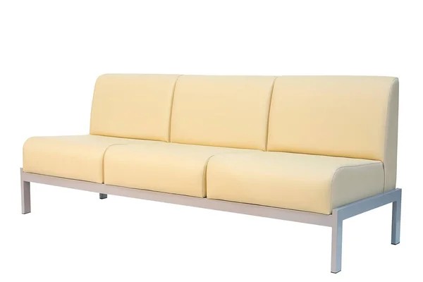 Fehér irodai kanapé fehér alapon izolált — Stock Fotó