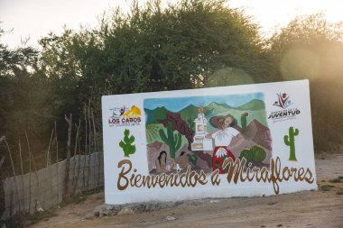 Miraflores, Meksika, Miraflores Meksika şehri, sanatla dolu bir pano. 