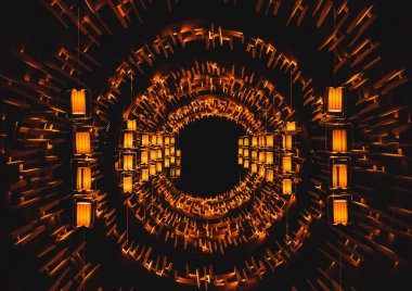 Altın havai fişek ışığıyla soyut arkaplan