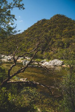 Doğa, Baja California Meksika ile çevrili tepeler ve doğal havuz.