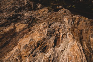 Kahverengi taşa yakın, Boca de la Sierra, Meksika, Los Cabos 'ta kaya oluşumları.