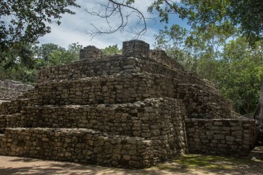 Piramit, Coba arkeolojik kalıntıları Maya kültür sitesi, Quintana Roo, Meksika