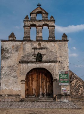 Eski Dini Tapınak, Tlayacapan 'daki kilise, Morelos Meksika kasabası