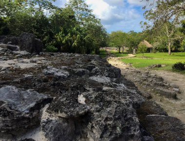 Cozumel, Meksika 'daki San Gervasio arkeolojik Maya bölgesi 