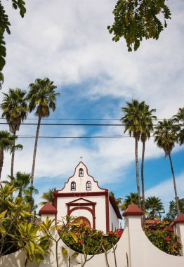 Miraflores 'teki kilise, Los Cabos belediyesinde yer alan Meksika' nın pitoresk bir kasabasıdır. 