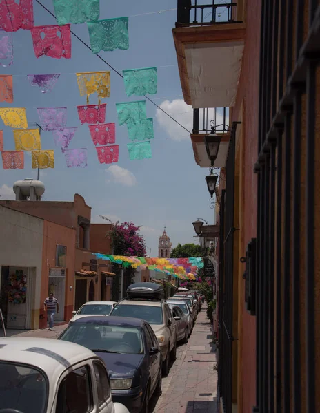 Rues Colorées Tequisquiapan Mexique — Photo