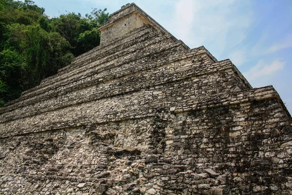 Temple Inscriptions Mayan Death Conception Palenque Archeological Mayan Site Ruins — 스톡 사진