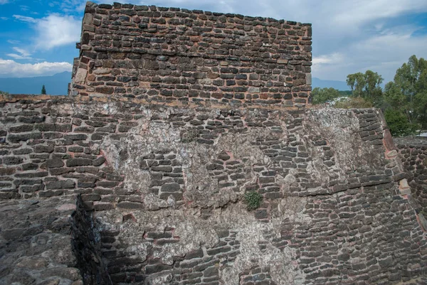 Podrobnosti Pyramidě Teopanzolcu Cuernavace Morelos Mexiko — Stock fotografie