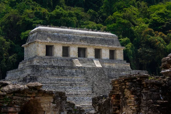 碑文の寺院 マヤの死の概念 メキシコの古代考古学的なマヤ遺跡 — ストック写真