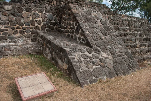 Teopanzolco Post Classic Period Arkeolojik Aztek Sitesi Cuernavaca Morelos Meksika — Stok fotoğraf