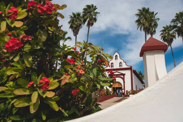 Iglesia Miraflores Pintoresco Pueblo Mexicano Ubicado Municipio Los Cabos — Foto de Stock