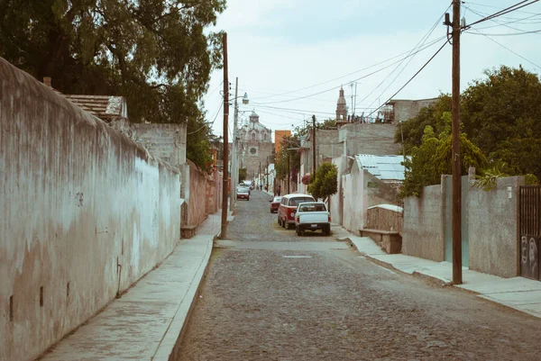 Straten Weg Met Auto Hidalgo Mexicaanse Stad — Stockfoto