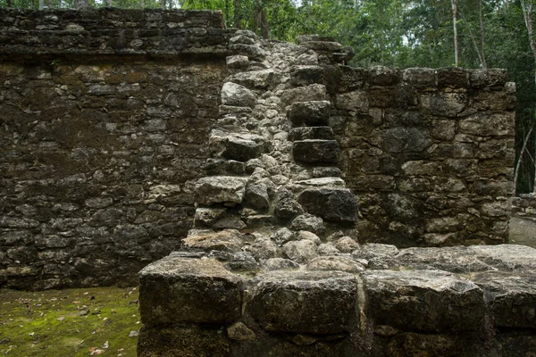 Close Mayan Pyramid Coba Archeological Ruins Quintana Roo Mexico — Stock Photo, Image