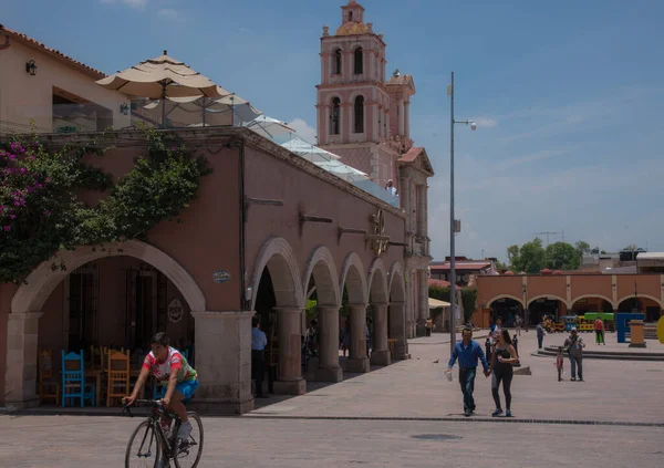 Tequisquiapan Meksika Nın Ana Meydanının Manzarası — Stok fotoğraf