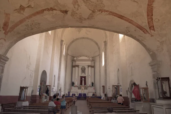 Tlayacapan Morelos Mexico Tlayacapan Cathedral Interior Details — Stock Photo, Image