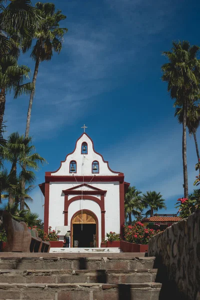 Hermosa Miraflores Iglesia Del Pueblo Mexicano Región Este Del Cabo —  Fotos de Stock