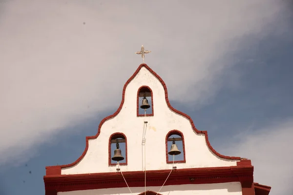 Zblízka Kostel Miraflores Malebné Mexické Město Který Nachází Obci Los — Stock fotografie